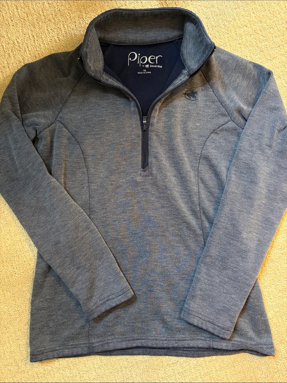 Smartpak Equine Piper Women’s Navy Blue Half-Zip Pullover Top sz XS